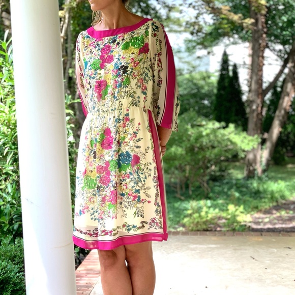 Boutique Floral A-line Knee-length Dress EUC - Picture 1 of 15